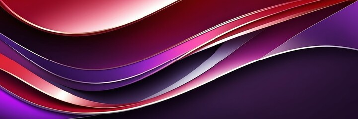 red purple gradient luxury smooth shiny metal theme curves pattern abstract background from Generative AI