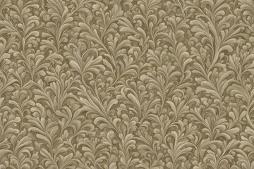 A patterned wallpaper with leaves and flowers