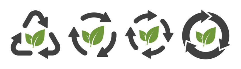 Green leaf nature ecology element vector icon