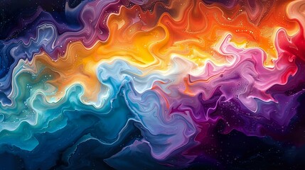 Tranquil to Dynamic: Fluid Art with Shifting Spectrum