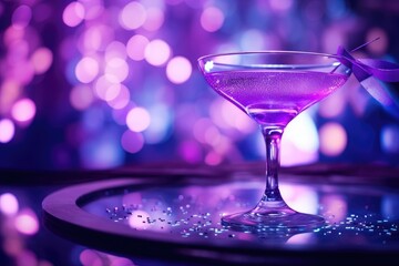 Purple Haze: Lavender-infused cocktail in a purple-tinted glass.