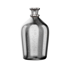 metallic textured 3d bottle jug container, transparent background