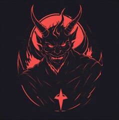 devil head with horns
