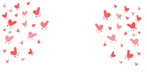 hearts on white. vector illustration