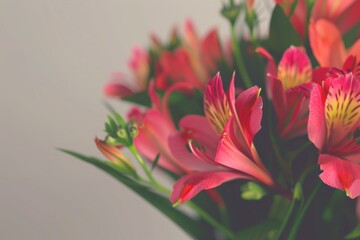 Beautiful bouquet of flowers. Holiday Background with flowers