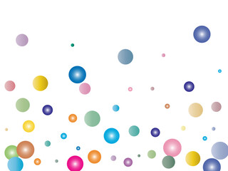 pattern in multi-colored polka dots