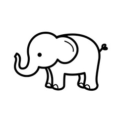 elephant cartoon isolated on white