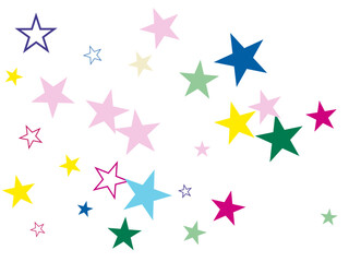 Rectangle vector texture for holidays, postcards, posters, websites, carnivals, birthday and children's parties. Festive colorful star confetti background.