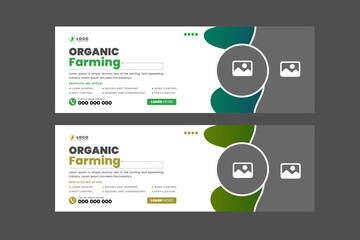 Vector Design services pertaining to agriculture and farming An internet banner or social media post template for a yard and garden