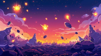 The game level map features the futuristic cosmos background, flying platforms with gold stars and stages, and futuristic galaxy landscape.