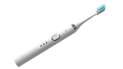 A smart electric toothbrush with pressure sensor on a transparent background. PNG format, This PNG...