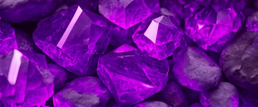 amethysts embedded in rocks