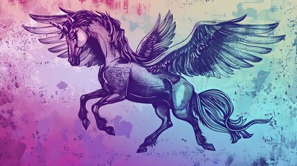 Fantasy art pegasus
