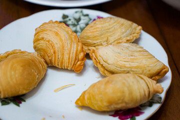 Malaysian favorites snack, Spiral Curry Puffs or locally known as Karipap Pusing.