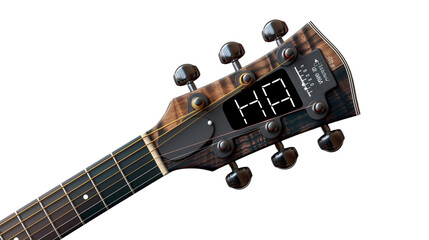 A smart guitar tuner with pitch correction on a transparent background. PNG format, This PNG file,...
