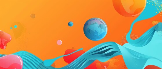 Join our webinar banner, which uses interactive elements and vibrant visuals to enhance viewer engagement, Template banner concept with solid color background and copy space