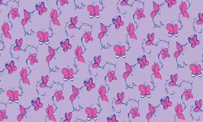 Butterflies pattern seamless