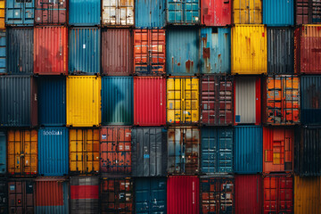 Fototapeta premium Shipping container background wallpaper