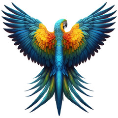 Obraz premium Parrot wings isolated on transparent background
