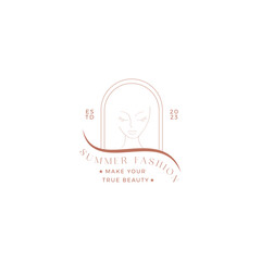 Boho hand drawn flower and women art design