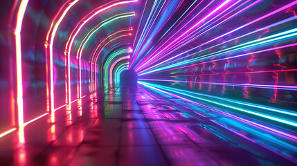 Fototapeta premium An animated GIF of pulsating neon lights creating a hypnotic visual effect.
