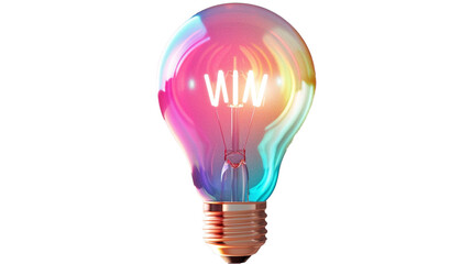 A smart light bulb with color changing feature on a transparent background. PNG format, This PNG file, with an isolated cutout object on a transparent background. 
