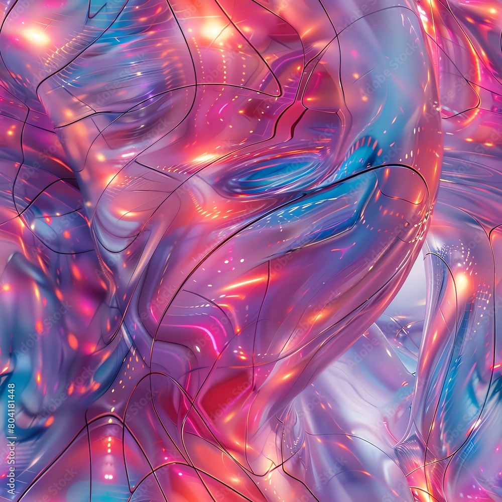 Poster capture a mesmerizing panorama of futuristic technologies blending seamlessly with dynamic dance for