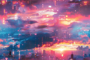 Fototapeta premium Capture an otherworldly vision of ethereal futuristic technologies in a dreamlike