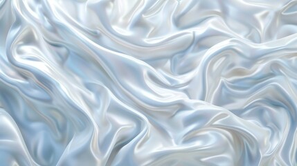 The texture of a white cosmetic cream, sunscreen, milk or yogurt surface with ripples and waves, on a white abstract background, with a liquid dairy product splash or smooth satin drapes, is intended - obrazy, fototapety, plakaty