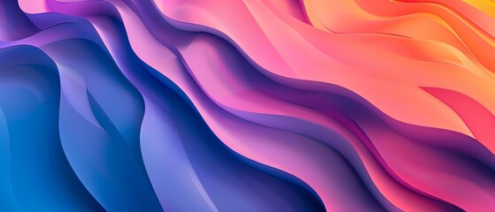 This gradient banner smoothly transitions between colors to offer a soothing visual experience, Template banner concept with solid color background and copy space