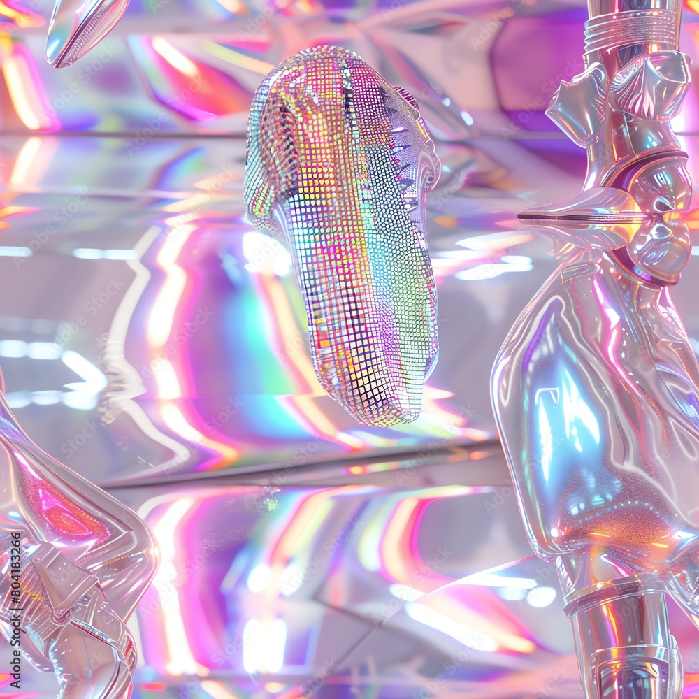 Fototapete craft a visually striking composition showcasing futuristic technologies harmonizing with expressive
