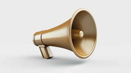 The rendered rendering of the 3D megaphone or loudspeaker is part of a digital concept like notification, marketing, online news and social media promotion. The modern bullhorn is realistic and