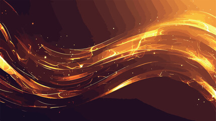 Abstract shiny color gold wave light effect illustr