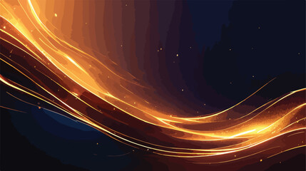 Abstract shiny color gold wave light effect illustr