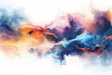 Inventing new horizons, this piece exemplifies weird and wonderful watercolor magic, hitech ultrafashionable Clipart isolated on white background