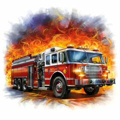 illustration of a fire truck
