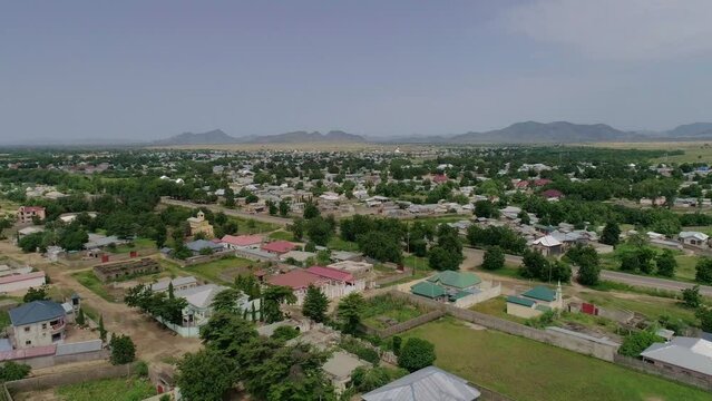 A drone shot of Maroua town in Cameroon.