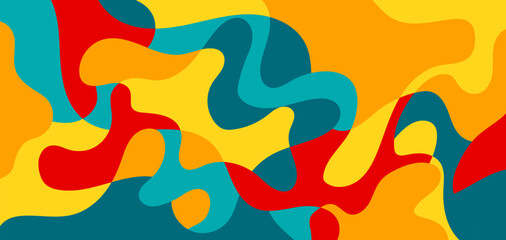 Vector colorful liquid abstract pattern for poster, banner, print, fabric and social media story with frame and border background