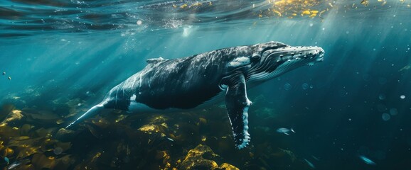 Fototapeta premium Educational cruise led by marine biologists, learning about local ecosystems , professional photography and light