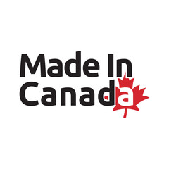 Made in canada label or logo design template