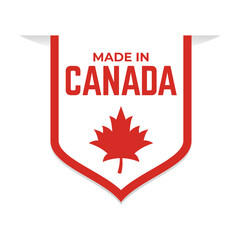 Made in canada label or logo design template