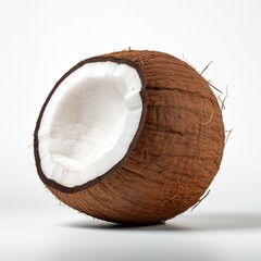 Coconut on a white background