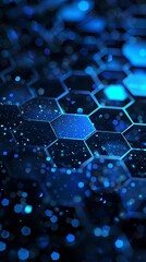 Fototapeta premium Digital hexagon abstract background