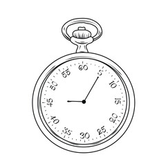 Alarm clock wake-up time isolated on background in flat style. Vector illustration