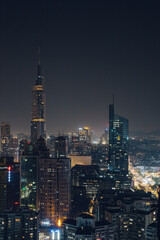 Fototapeta premium Nanjing City, Jiangsu Province-city buildings night sceneries
