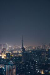 Fototapeta premium Nanjing City, Jiangsu Province-city buildings night sceneries