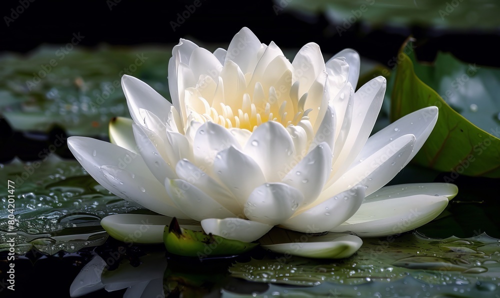 Poster white lotus flower