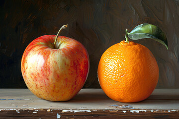 Comparing apples and oranges concept