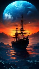 Fototapeta premium Wunder der Neonnacht. Wallpaper für Telefon 2.