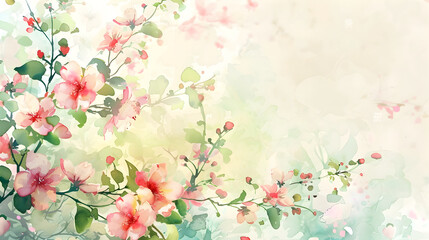 abstract watercolor flower paint wall decoration illustration, cover, wall art, invitation, fabric, poster, canvas print,flower watercolor art background.generative ai